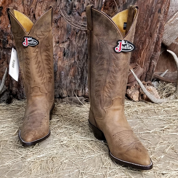 NWT Justin "florica" Bay Apache cowboy boots 8B - Picture 2 of 7